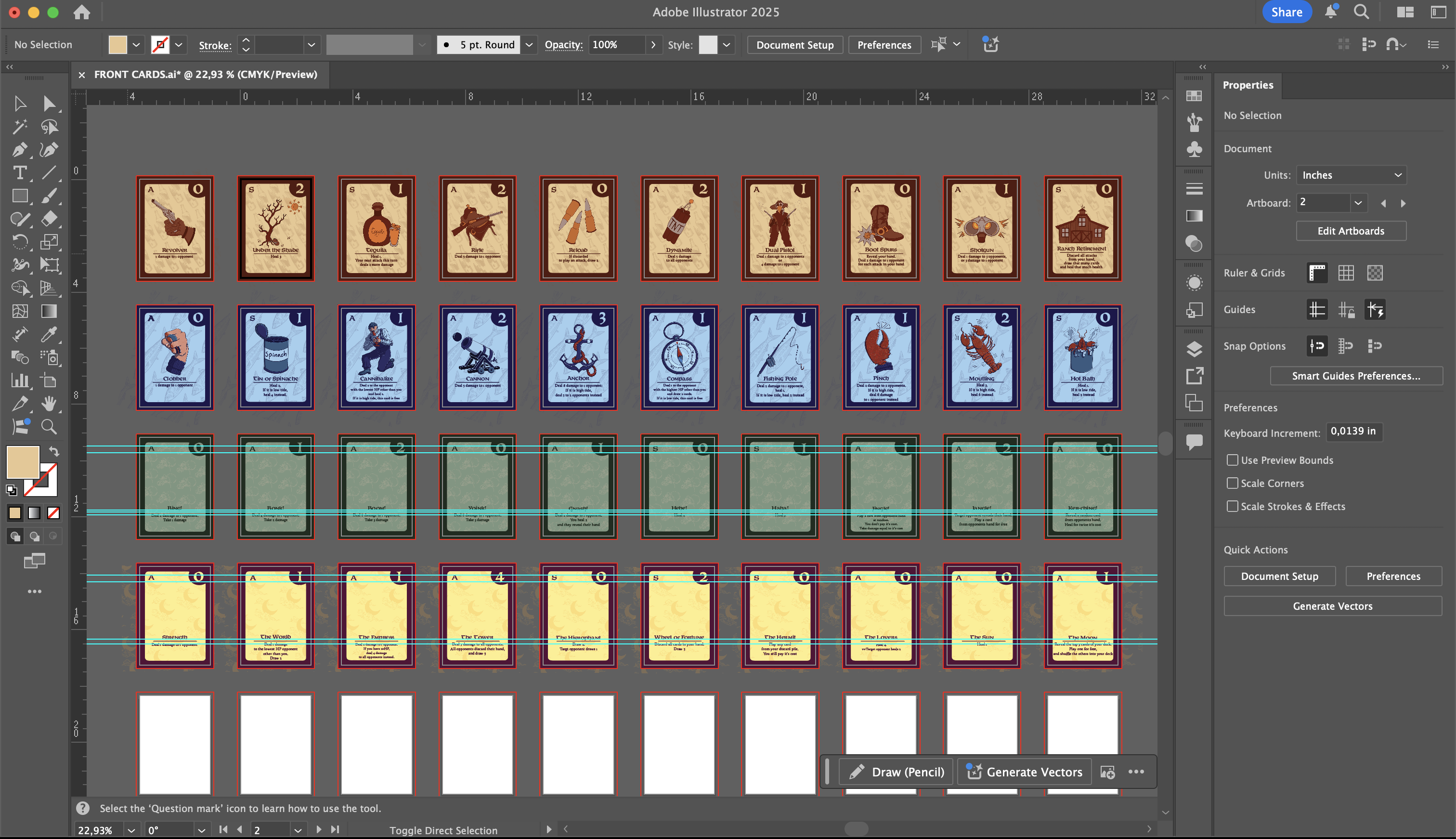 A screenshot of Adobe Illustrator with some of Katerinas work